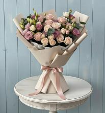 Букет цветов из:  Розы и Лизиантусы #REPLACE_PRED# Красино