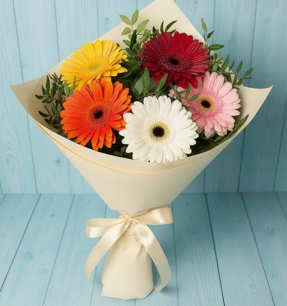 Букет цветов из: Герберы в Красино