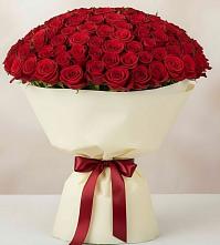 Букет 101 Красная роза Милано в Красино