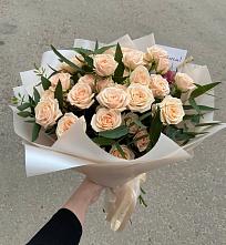 Букет Кремовые розы Латте в Красино