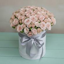 Цветочная композиция из Розы в шляпной коробке #REPLACE_PRED# Красино