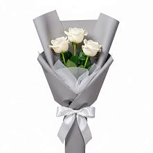 Букет 3 белые розы #REPLACE_PRED# Красино