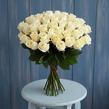 Букет 51 Белая роза Эдлесс Лав #REPLACE_PRED# Красино