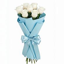 Букет 7 белых роз Проуд в Красино