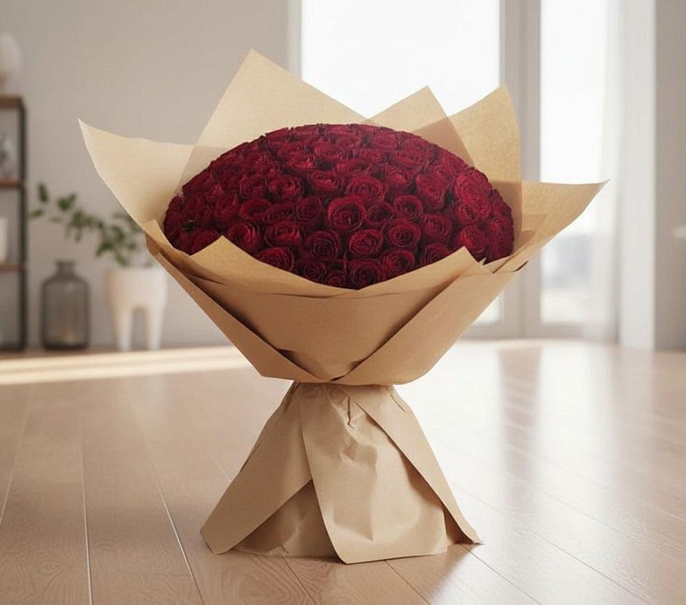 Букет 101 Красная роза в Красино