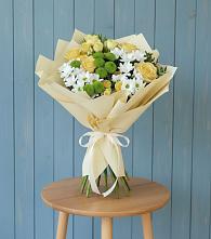 Букет цветов из:  Хризантемы и Розы в Красино