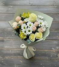 Букет цветов из:  Альстромерии, Розы и Хризантемы в Красино