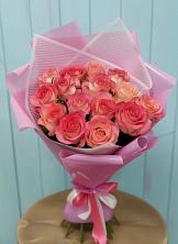 Букет 15 Розовых роз Равель в Красино