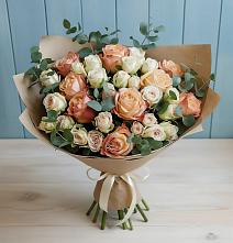 Букет цветов из:  Альстромерии и Розы в Красино